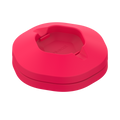 A pink magnetic base designed to expand the surface area of Reaction Lights for improved interaction during workouts.